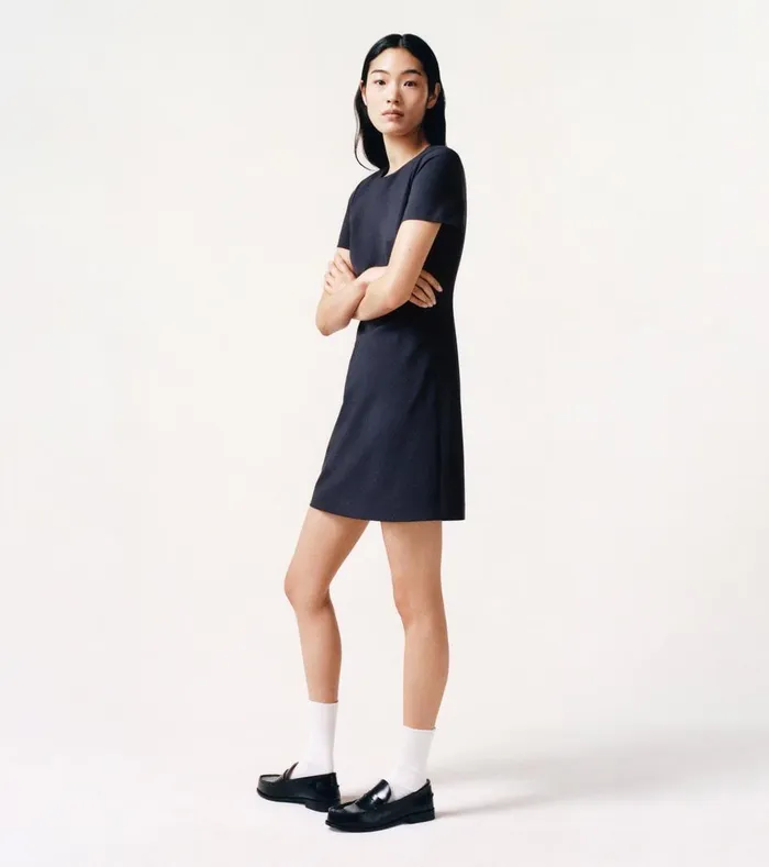 Theory Dresses Sheath Dress In Good Wool Nocturne Navy 8211 Women