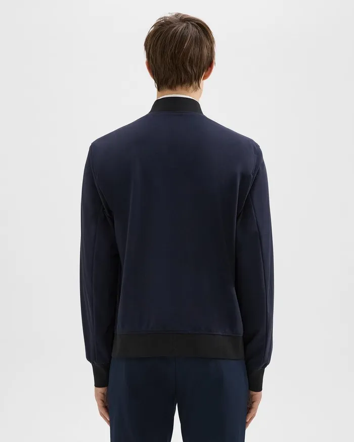 Theory Outerwear Murphy Bomber Jacket In Precision Ponte Baltic 8211 Men