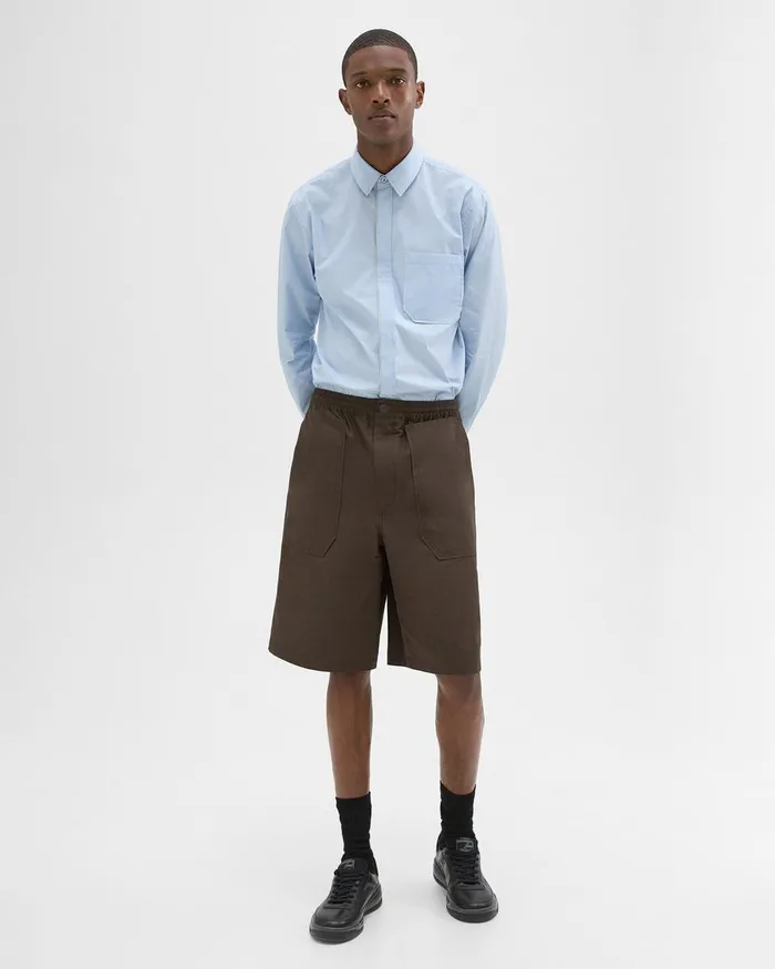 Theory Pants CottonBlend PullOn Short Deep Tundra 8211 Men
