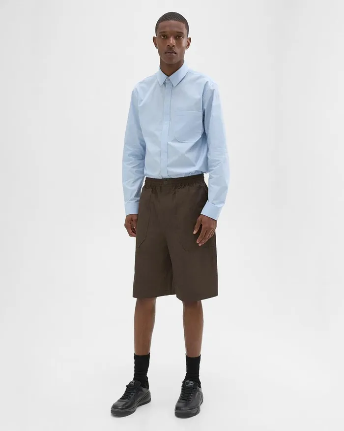 Theory Pants CottonBlend PullOn Short Deep Tundra 8211 Men