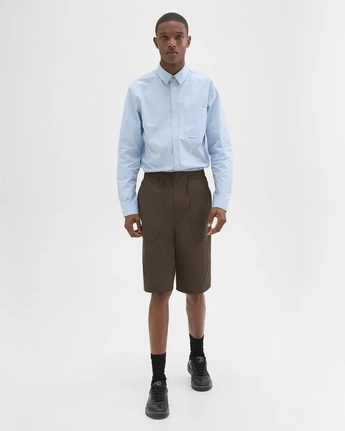 Theory Pants CottonBlend PullOn Short Deep Tundra 8211 Men