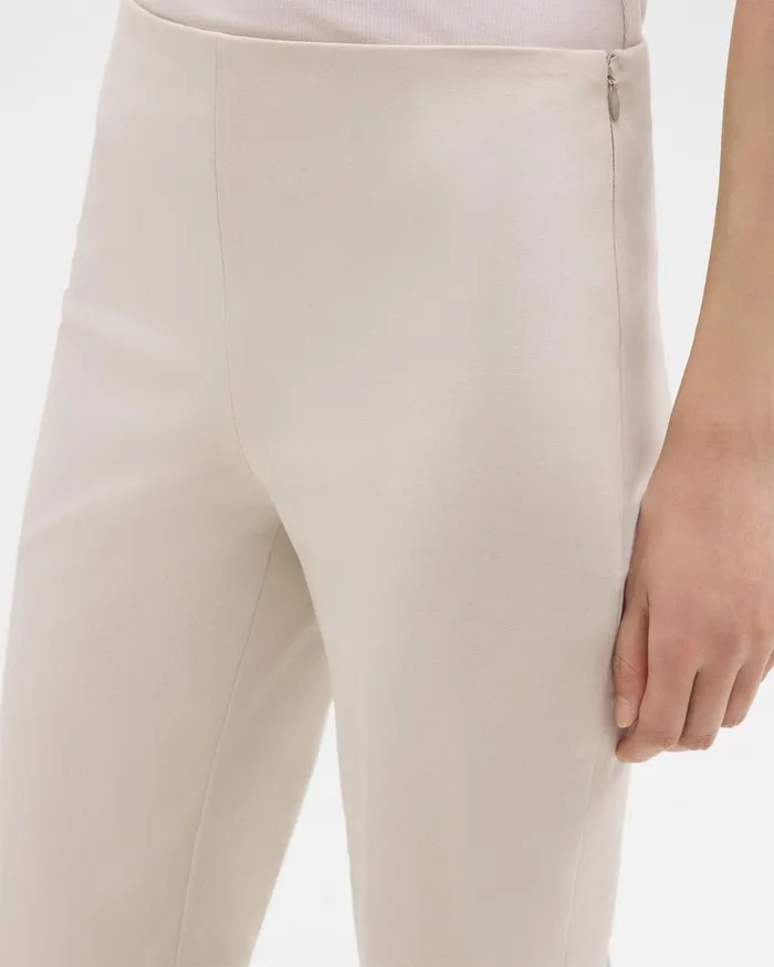 Theory Pants Cropped Kick Pant In Stretch CottonBlend New Sand 8211 Women