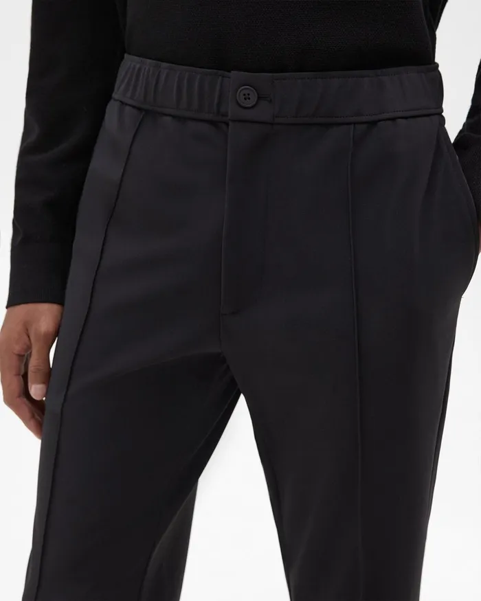 Theory Pants Curtis Drawstring Pant In Precision Ponte Black 8211 Men