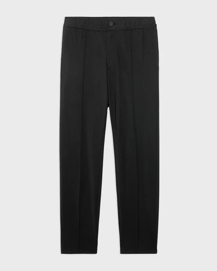 Theory Pants Curtis Drawstring Pant In Precision Ponte Black 8211 Men