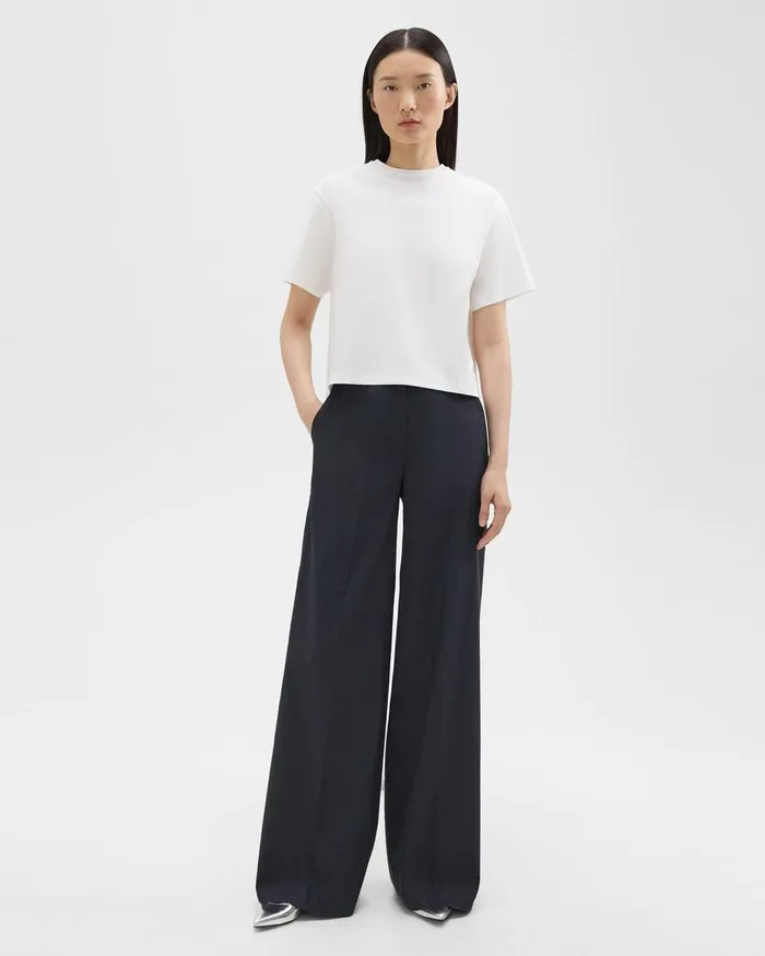 Theory Pants HighWaist WideLeg Pant In Good Linen Concord 8211 Women