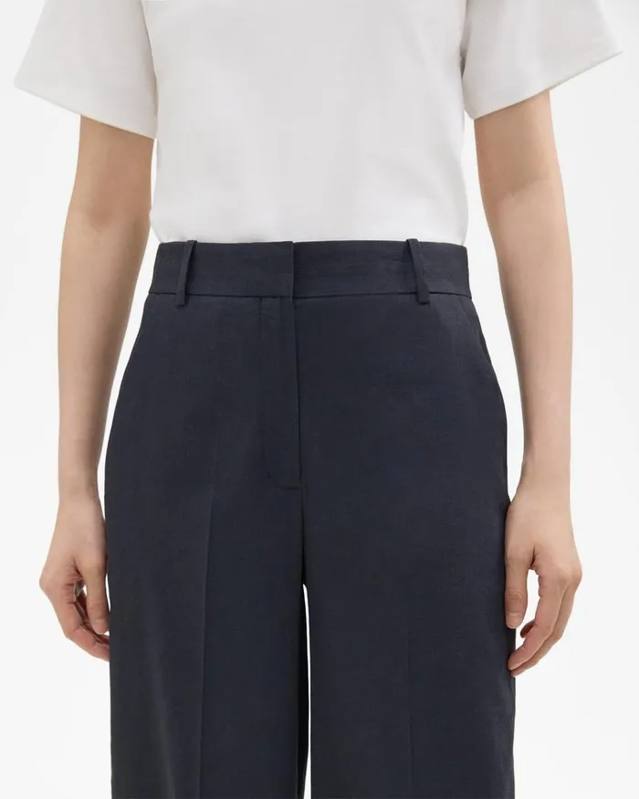 Theory Pants HighWaist WideLeg Pant In Good Linen Concord 8211 Women
