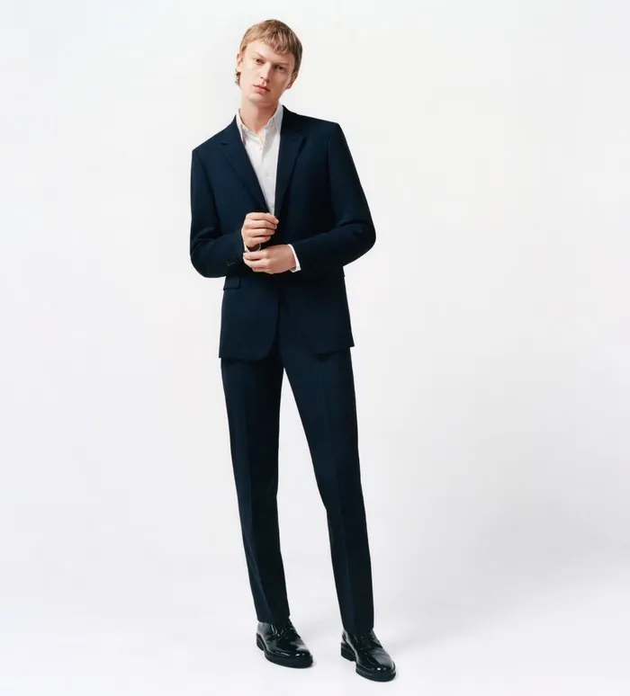 Theory Pants Mayer Pant In Stretch Wool Navy 8211 Men