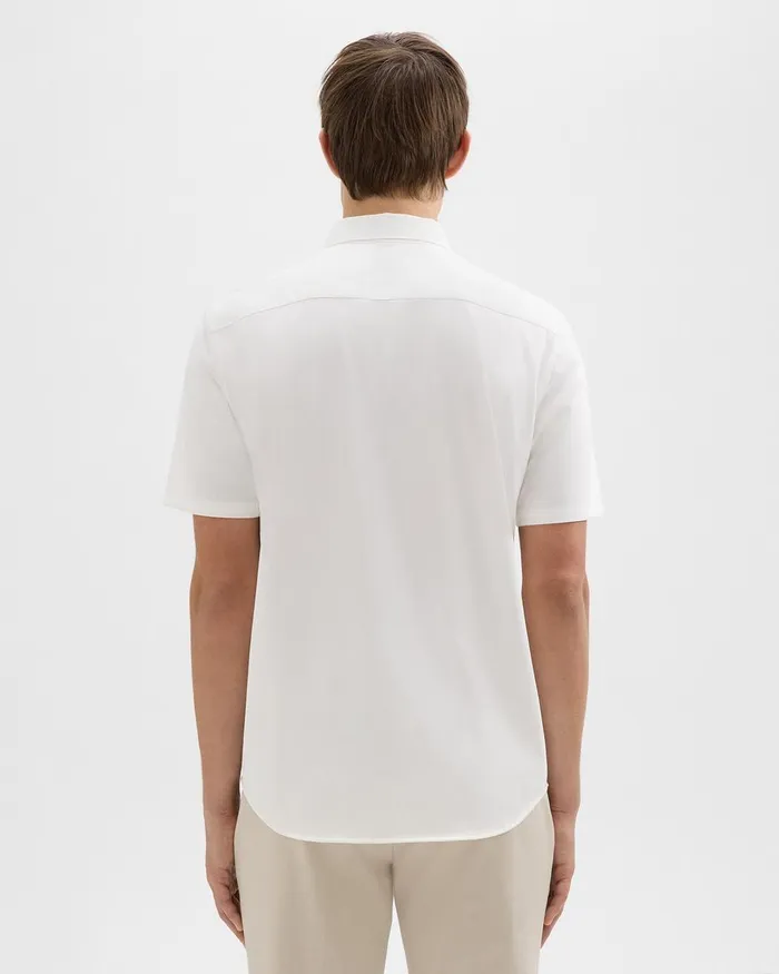 Theory Shirts Irving ShortSleeve Shirt In Structure Knit White 8211 Men