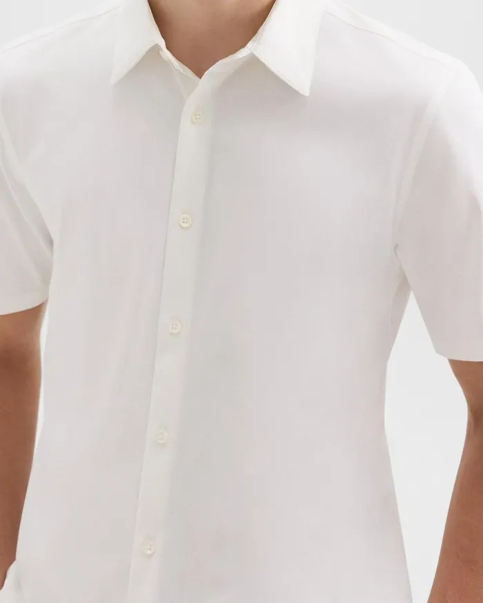 Theory Shirts Irving ShortSleeve Shirt In Structure Knit White 8211 Men