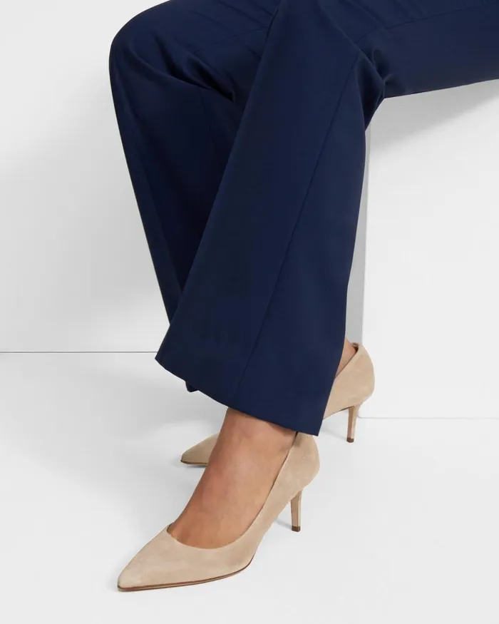 Theory Shoes City 55 Pump In Suede Beige Clay 8211 Women