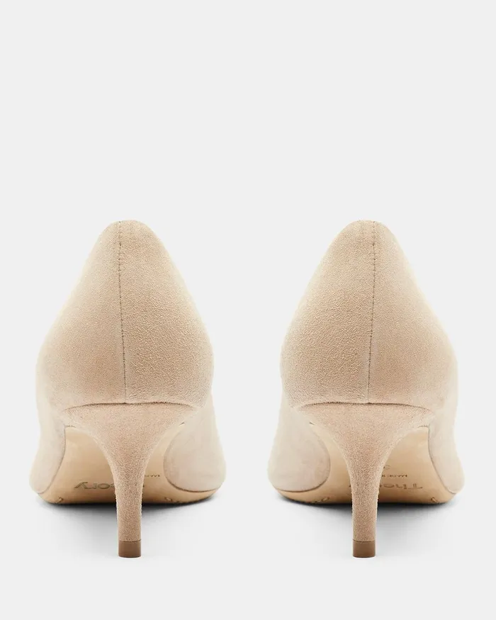 Theory Shoes City 55 Pump In Suede Beige Clay 8211 Women