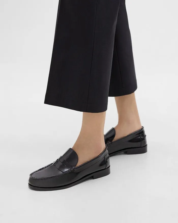 Theory Shoes City Loafer In Leather Black 8211 Women