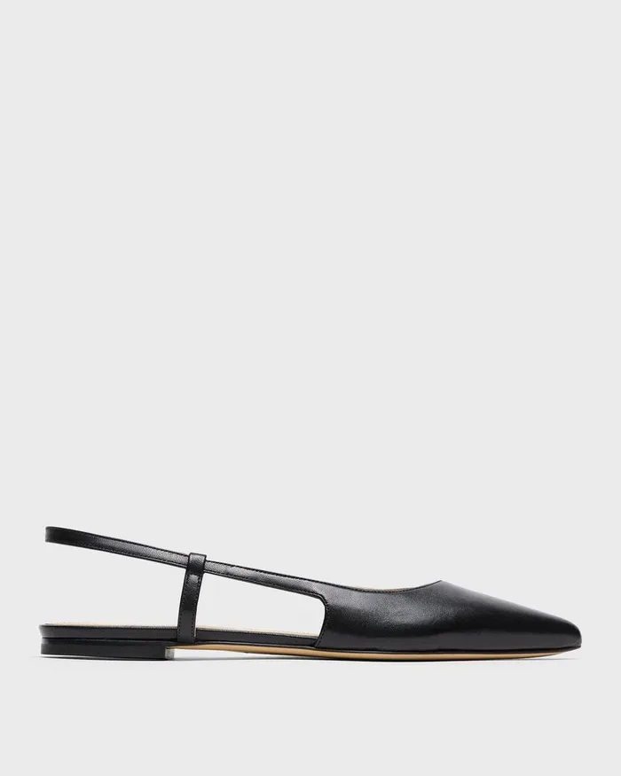Theory Shoes Slingback Flat In Leather Black 8211 Women