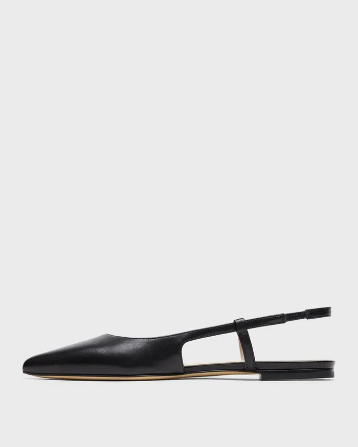 Theory Shoes Slingback Flat In Leather Black 8211 Women