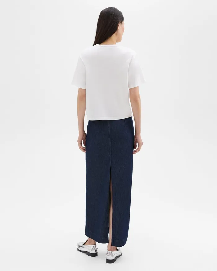 Theory Skirts Maxi Trouser Skirt In Denim Indigo 8211 Women