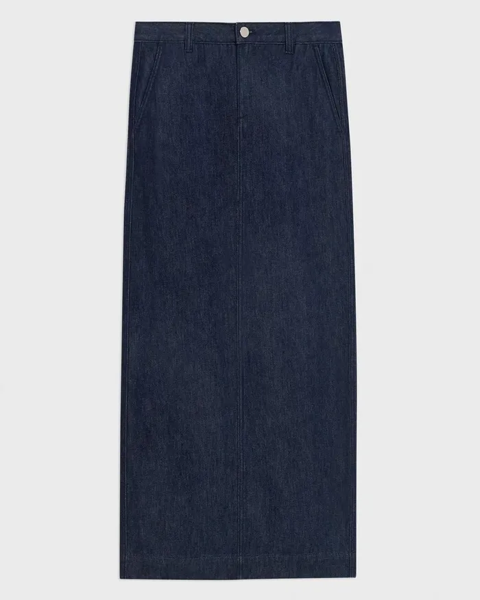 Theory Skirts Maxi Trouser Skirt In Denim Indigo 8211 Women