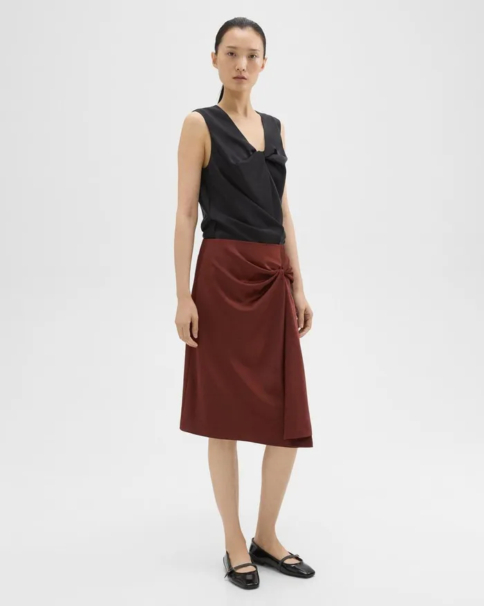 Theory Skirts Twisted Midi Skirt Canyon 8211 Women
