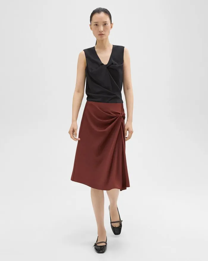 Theory Skirts Twisted Midi Skirt Canyon 8211 Women