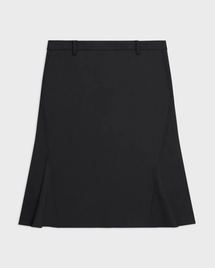 Theory Skirts Wool Gabardine Trumpet Skirt Black 8211 Women