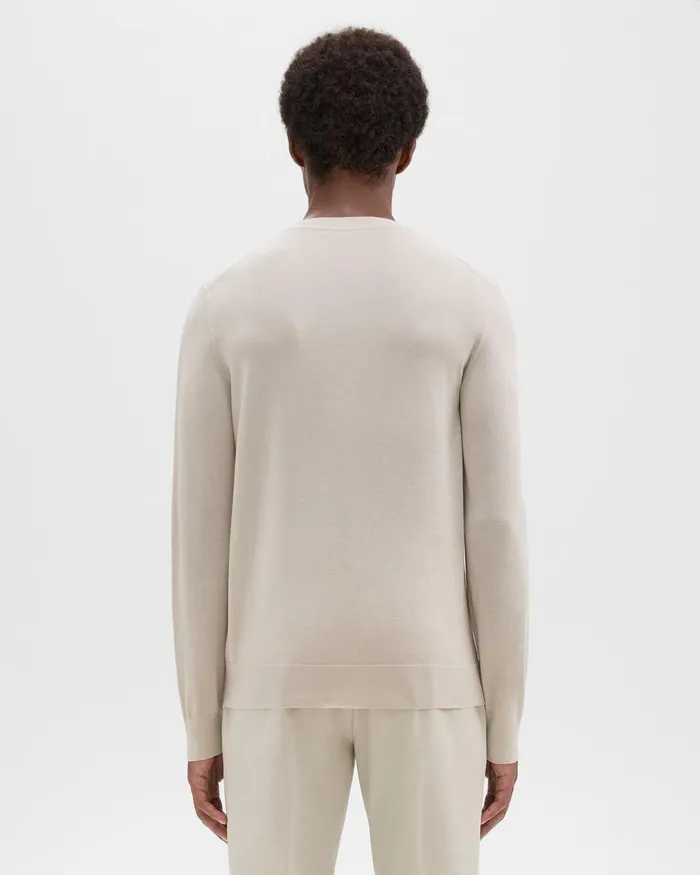 Theory Sweaters Cardigans Crewneck Sweater In Regal Wool Sand 8211 Men