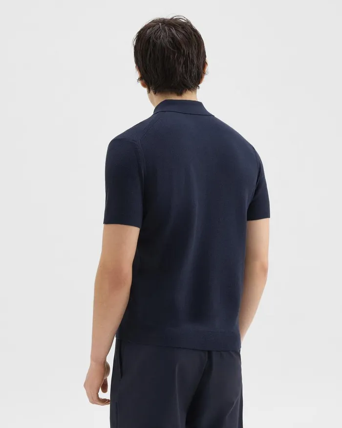 Theory Sweaters Cardigans Goris Piqu Polo Shirt In Light Bilen Baltic 8211 Men