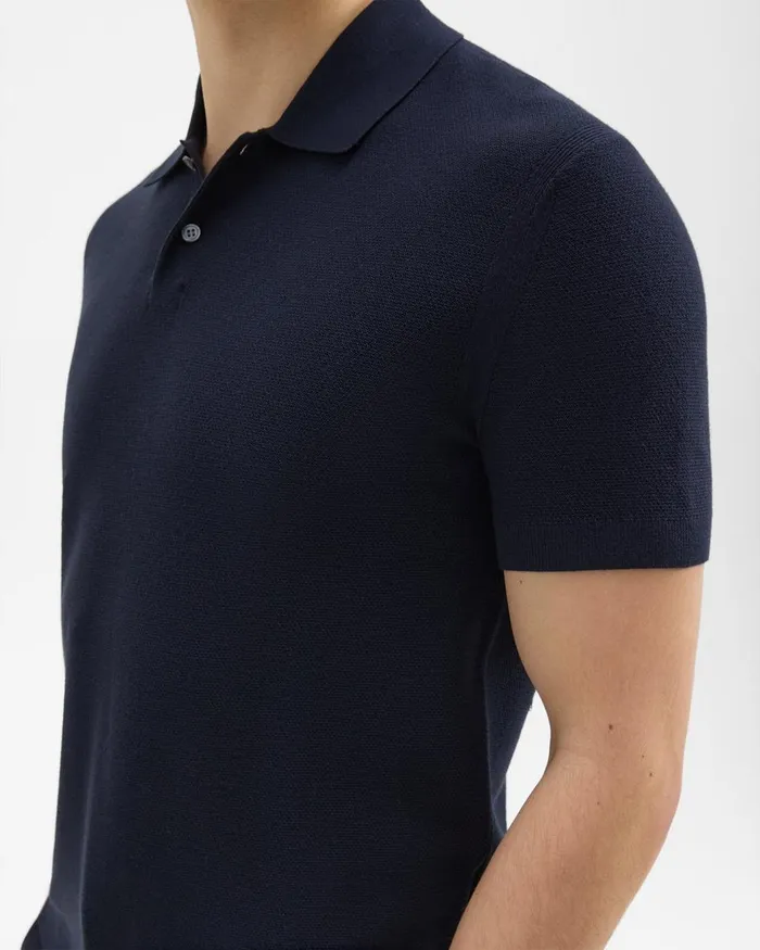 Theory Sweaters Cardigans Goris Piqu Polo Shirt In Light Bilen Baltic 8211 Men