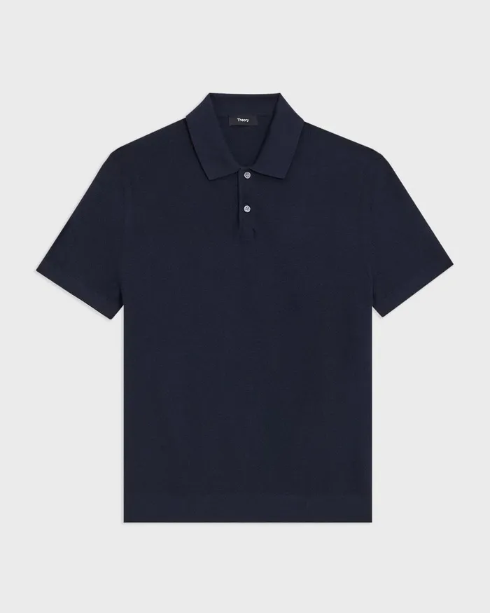 Theory Sweaters Cardigans Goris Piqu Polo Shirt In Light Bilen Baltic 8211 Men