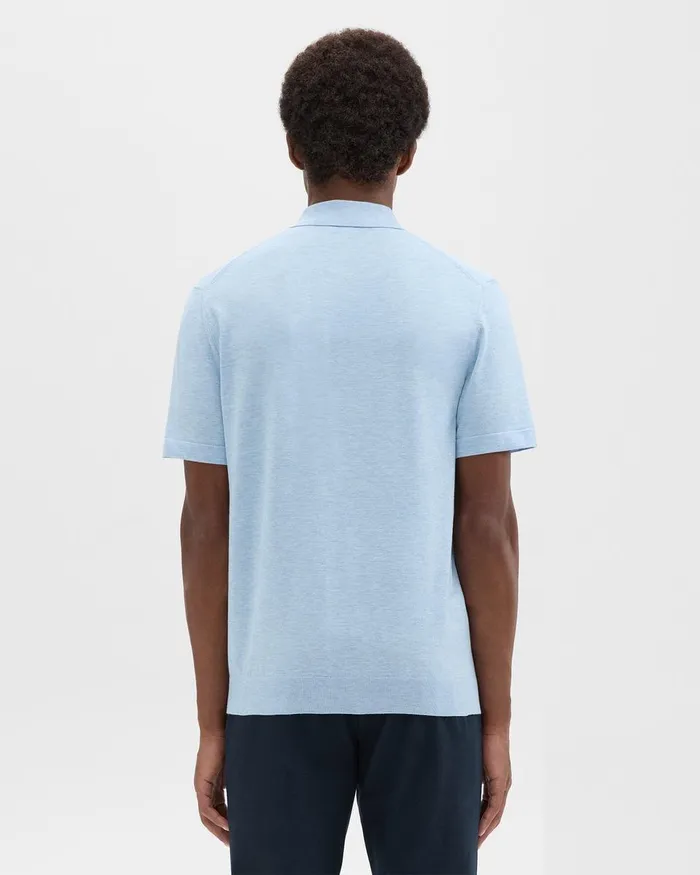 Theory Sweaters Cardigans Goris Polo Shirt In Light Bilen Skylight Melange 8211 Men