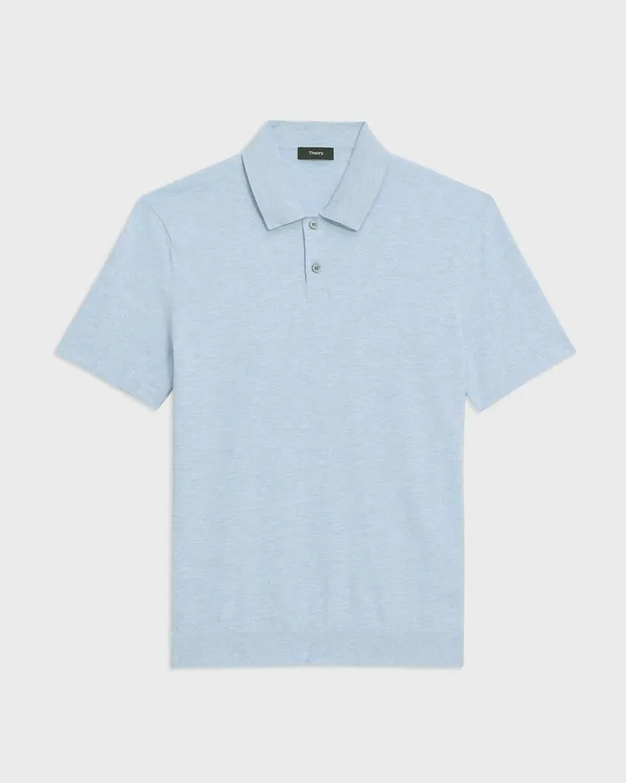 Theory Sweaters Cardigans Goris Polo Shirt In Light Bilen Skylight Melange 8211 Men