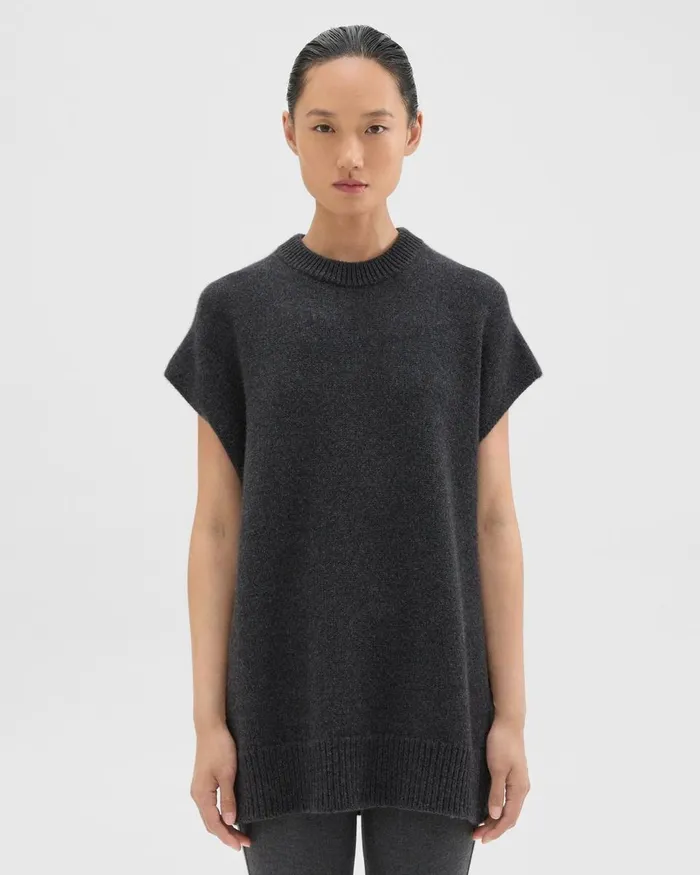 Theory Sweaters Cardigans Oversized Sweater Vest In Recycled WoolCashmere Pestle Melange 8211 Women Theory Sweaters Cardigans Oversized Sweater Vest In Recycled WoolCashmere Pestle Melange 8211 Women