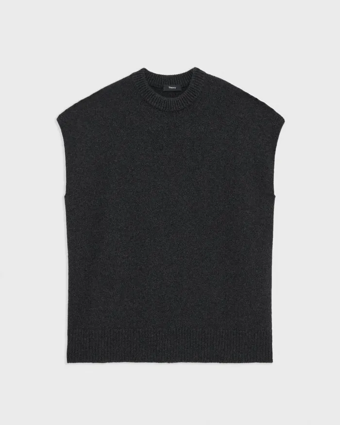 Theory Sweaters Cardigans Oversized Sweater Vest In Recycled WoolCashmere Pestle Melange 8211 Women