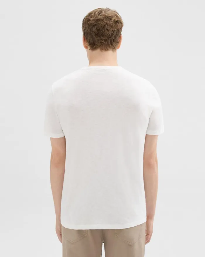 Theory Tshirts Polos Essential Tee In Cosmos Slub Cotton White 8211 Men