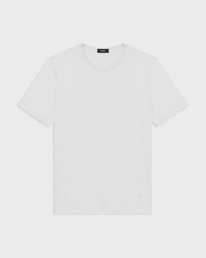 Theory Tshirts Polos Essential Tee In Cosmos Slub Cotton White 8211 Men