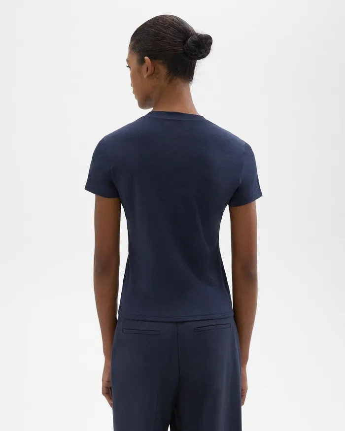Theory TShirts Tiny Tee In Organic Cotton Nocturne Navy 8211 Women