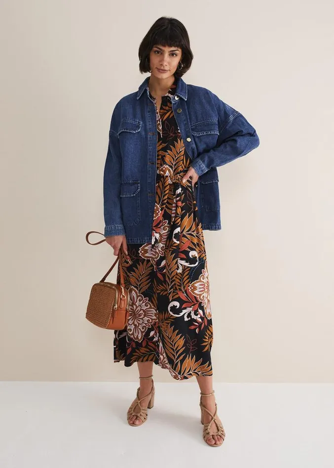 Tianna Oversized Denim Shacket Denim Women Phase Eight Jackets
