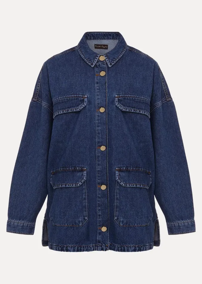 Tianna Oversized Denim Shacket Denim Women Phase Eight Jackets