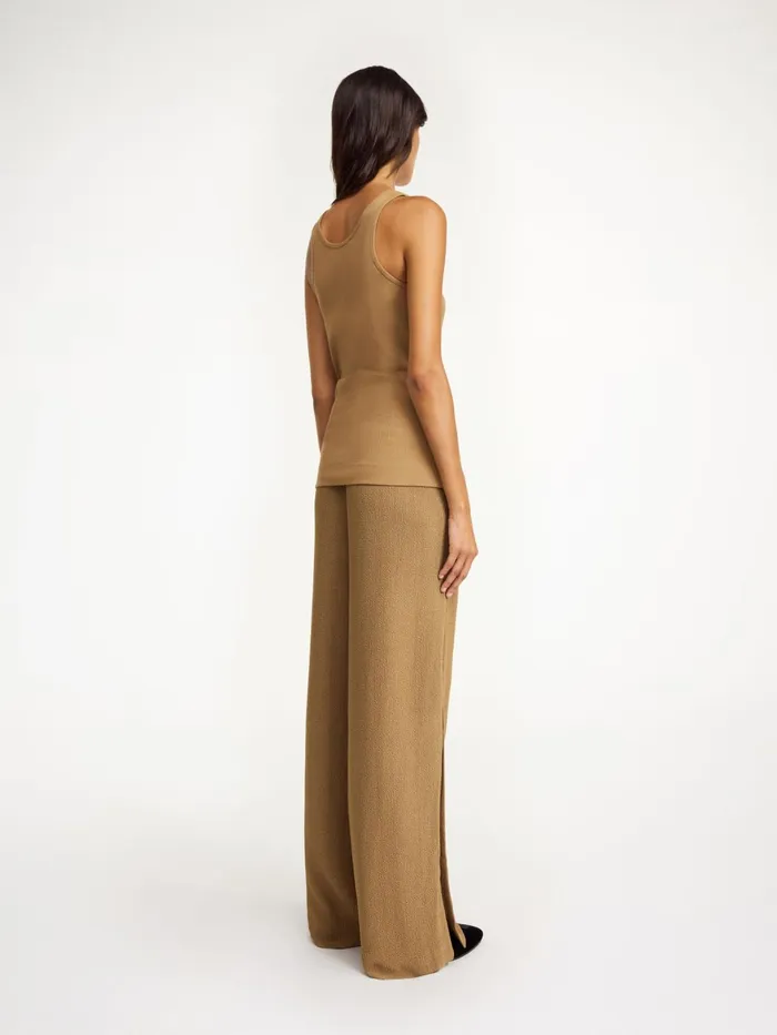 Tops and Blouses Women By Malene Birger Anisa Organic Cotton Tank Top Light Brown