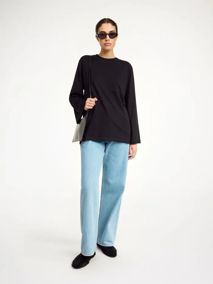Tops and Blouses Women By Malene Birger Fayeh Oversized Longsleeve Black