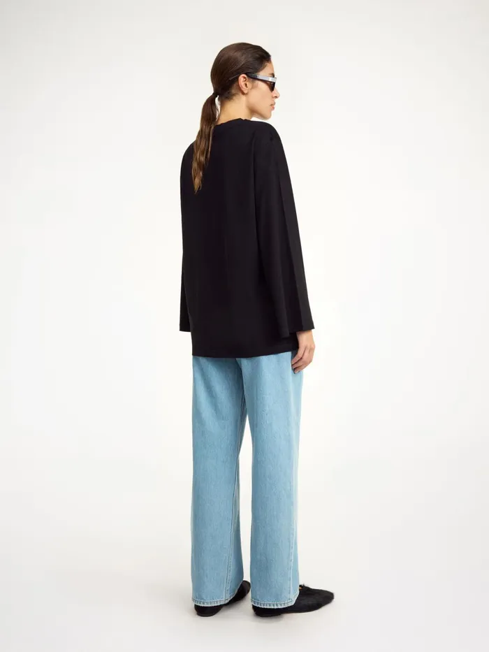 Tops and Blouses Women By Malene Birger Fayeh Oversized Longsleeve Black