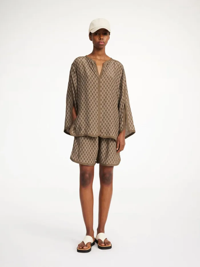 Tops and Blouses Women By Malene Birger Plazzo Blouse Mono Lined 1dj