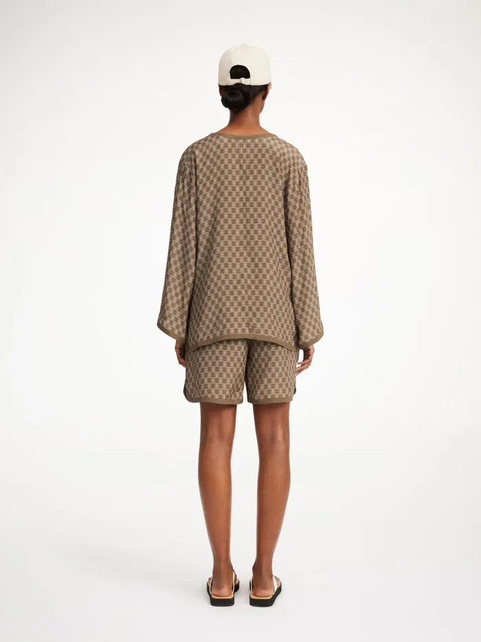Tops and Blouses Women By Malene Birger Plazzo Blouse Mono Lined 1dj