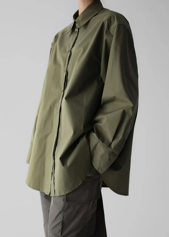 Tops Women The Frankie Shop Prato Button Up Shirt 8211 Khaki