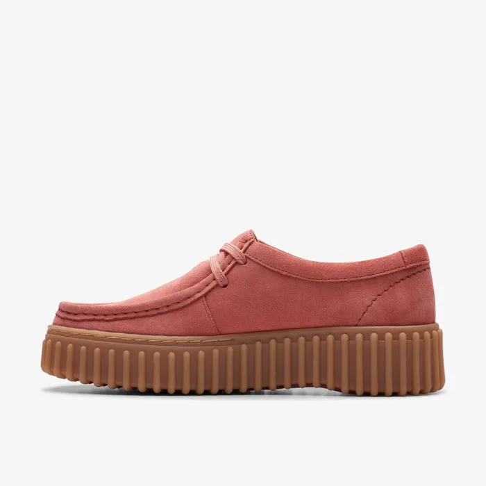 Torhill Bee Dusty Rose Suede Women Clarks Platforms