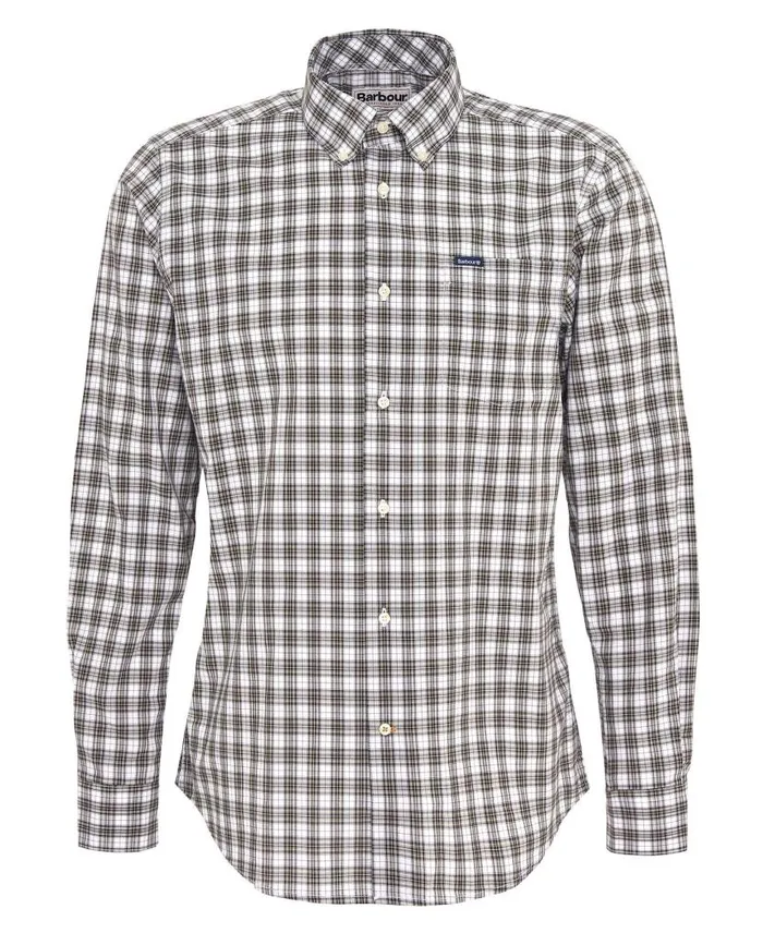 Towerhill Tailored Shirt Classic Navy Men Barbour Shirts