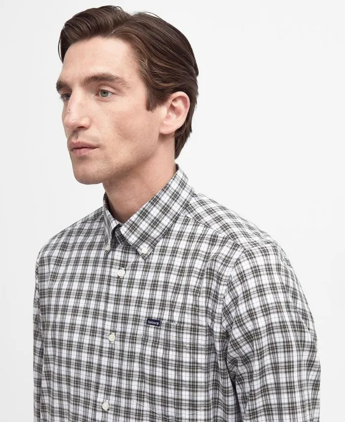 Towerhill Tailored Shirt Classic Navy Men Barbour Shirts