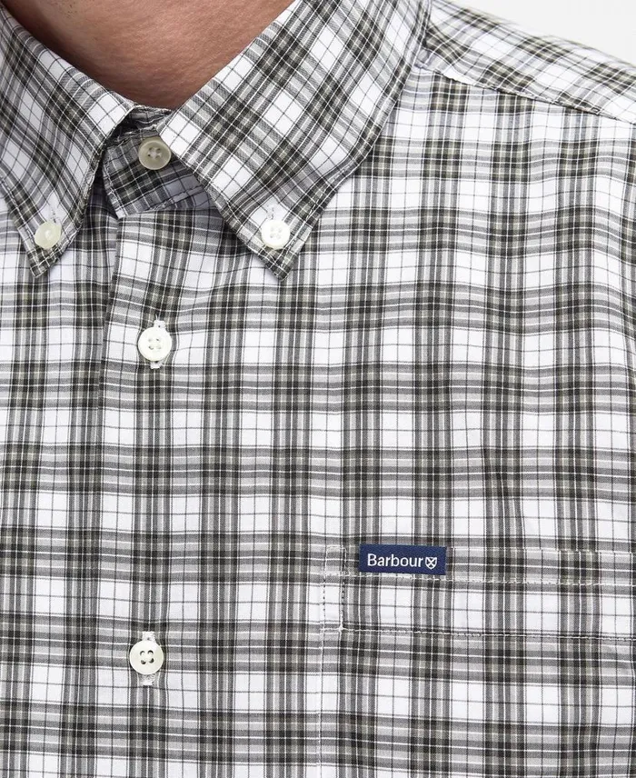 Towerhill Tailored Shirt Classic Navy Men Barbour Shirts