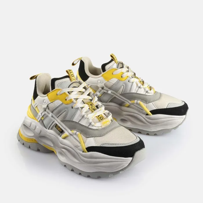 Triplet Hollow Vntg Grey Yellow Buffalo Vegan Shoes