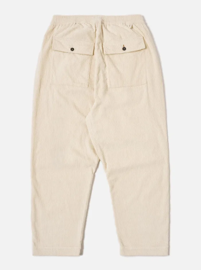 Trousers Men Universal Works Universal Works Braga Pant In Ecru 6 Wale Cord