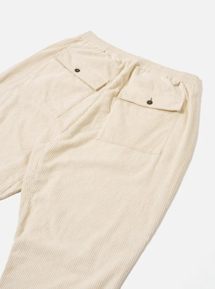 Trousers Men Universal Works Universal Works Braga Pant In Ecru 6 Wale Cord