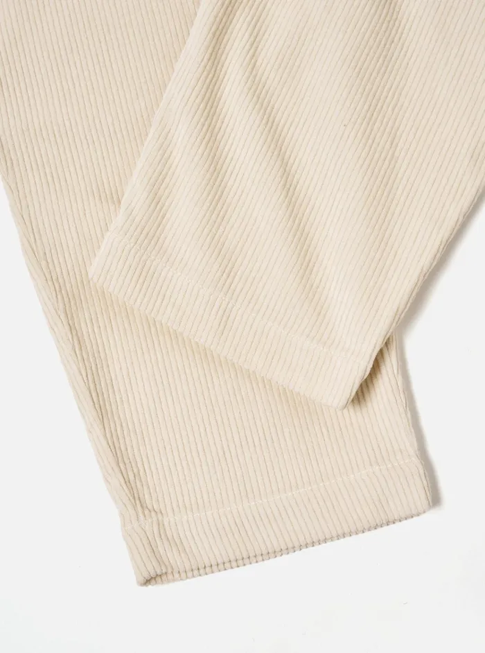 Trousers Men Universal Works Universal Works Braga Pant In Ecru 6 Wale Cord